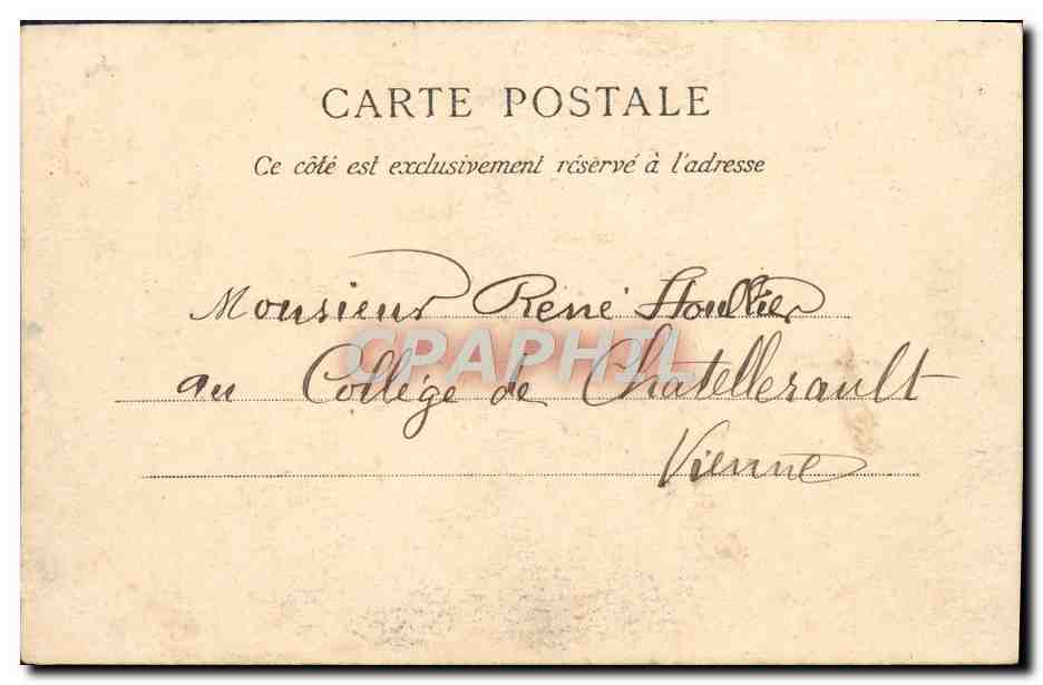 CPA La Normandie Etretat La Falaise Et La Magna Porta — Rückseite