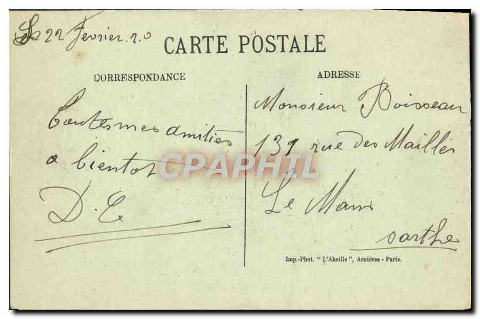 Enghien-les-Bains — Le Casino vu de la Nouvelle Jetée — L'Abeille — Rückseite