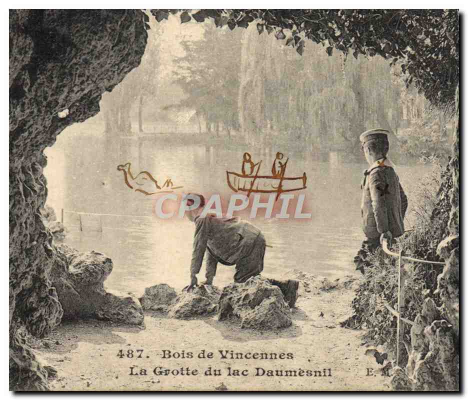 Bois de Vincennes — La Grotte du lac Daumésnil — E.M. n°487