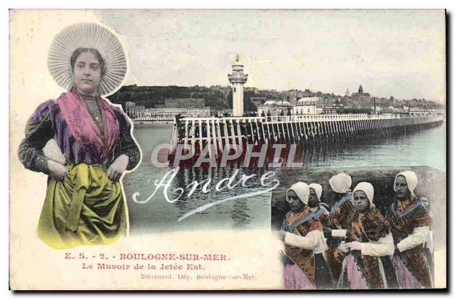 Boulogne-sur-Mer — Vista del Muelle Este — Editor Stévenard, n°2