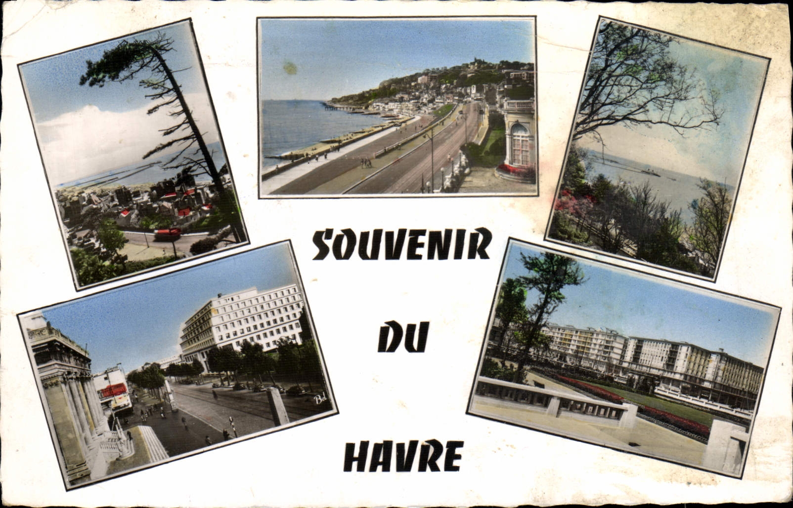 CPM Souvenir Du Havre L'entree du port Vue sur la Havre Entree du port Franklin Building Avenue Foch