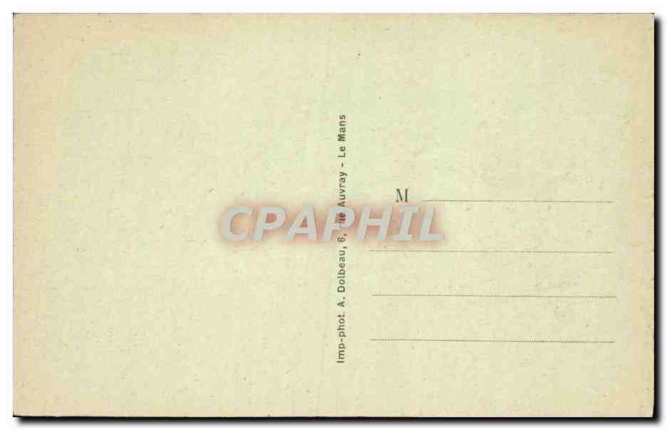 CPA Le Mans Place Du Chateau L'Eveche — Verso