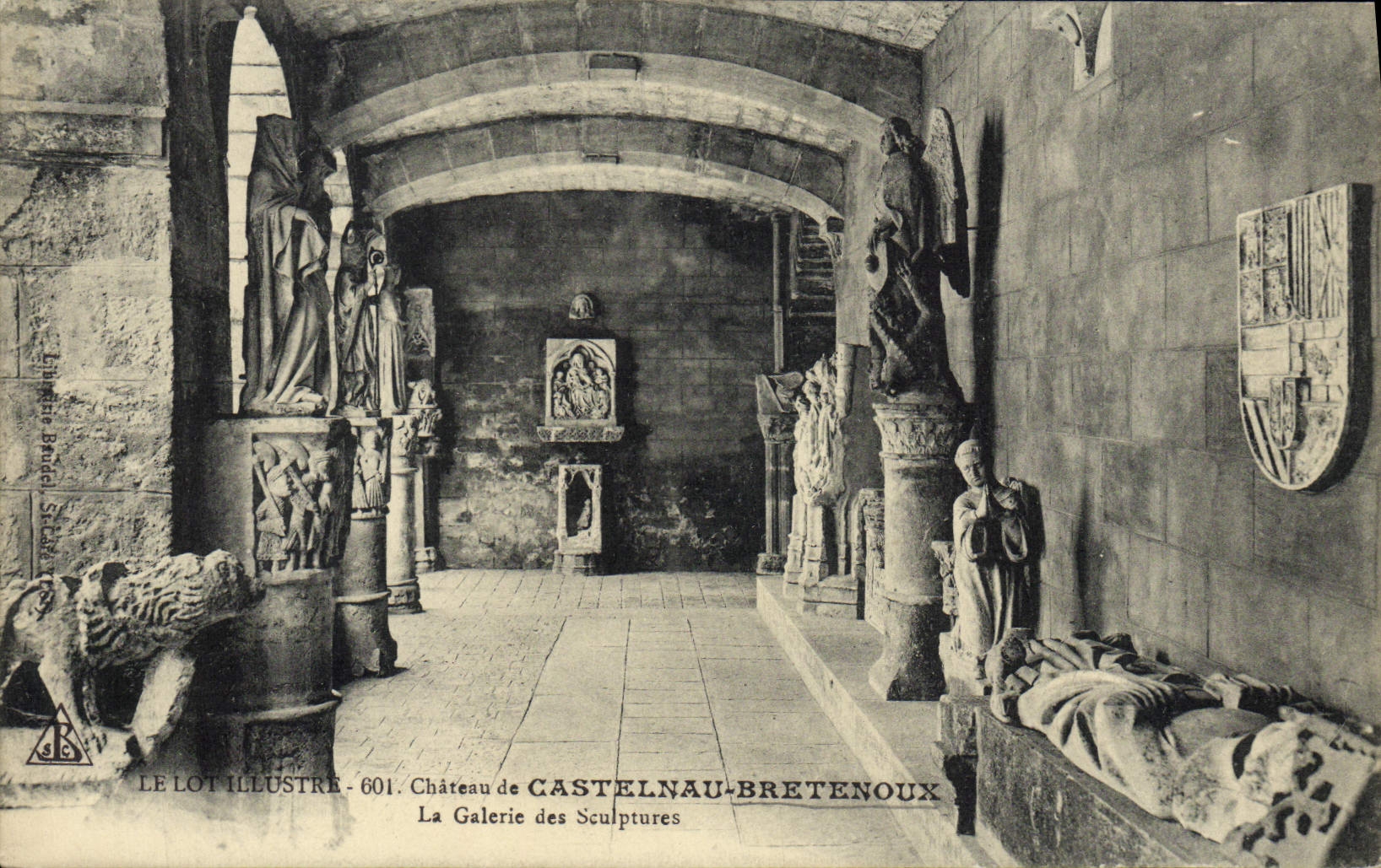Château de Castelnau-Bretenoux — La Galerie des Sculptures — Éditeur Le Lot Illustré, n° 601
