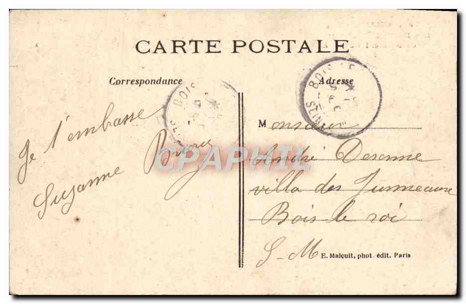 CPA Chaville Les Bords De I'Etang De Brisemiche Peche Pecheur  — Rückseite