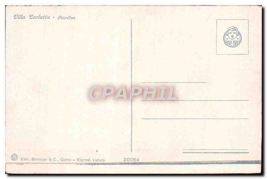 CPA Villa Carlotta Giardino — Rückseite