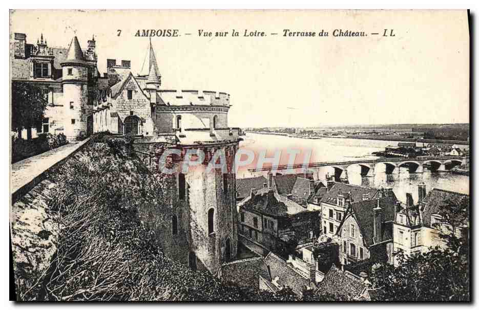 CPA Amboise Vue Sur La Loire Terrasse Du Chateau