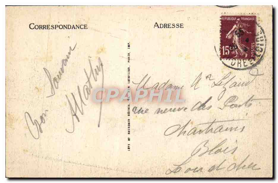 CPA Amboise Vue Sur La Loire Terrasse Du Chateau — Rückseite