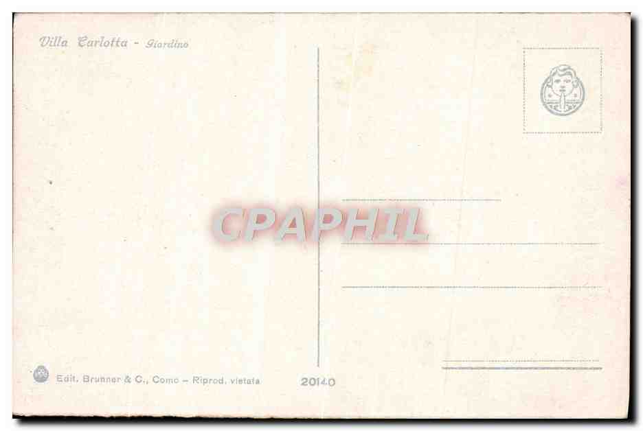 CPA Villa Carlotta Giardino — Rückseite