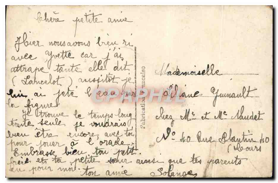CPA Fantaisie Femme — Verso