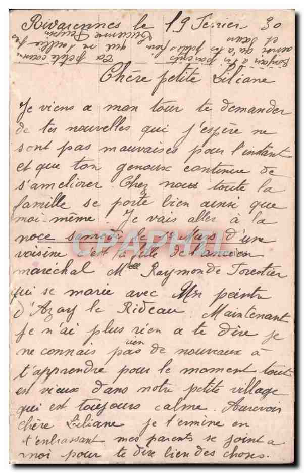 CPA Fantaisie Fleurs — Rückseite