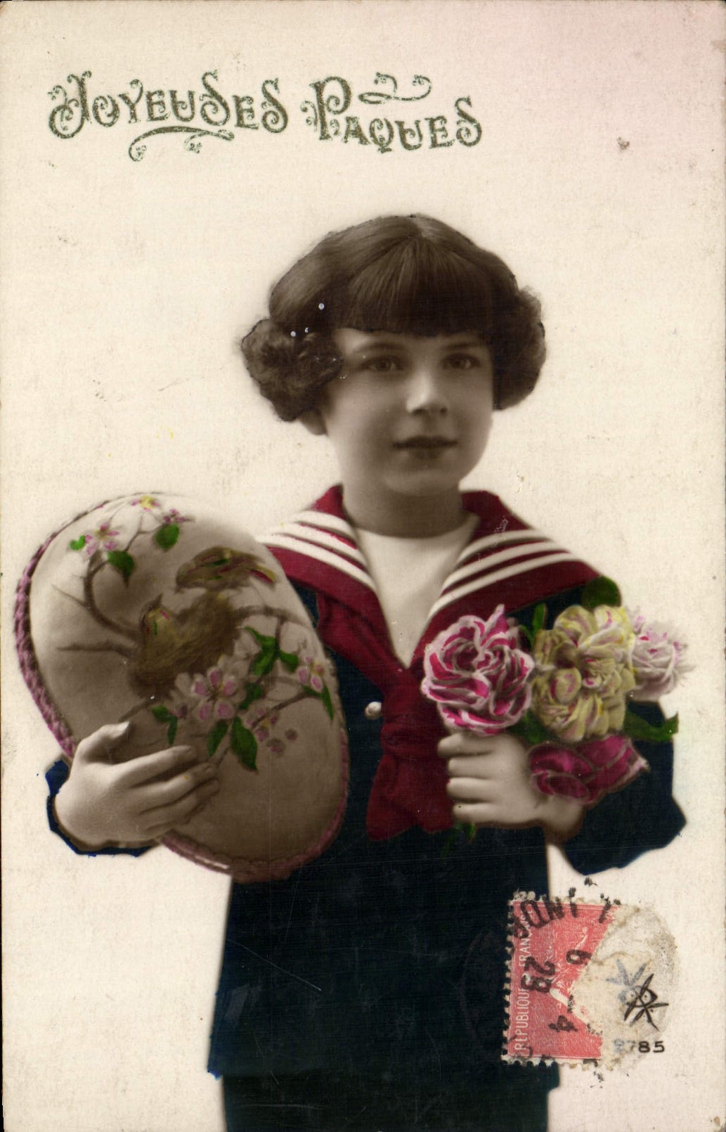 CPA Fantaisie Joyeuses Paques Enfant