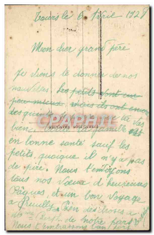 CPA Fantaisie Joyeuses Paques Enfant — Rückseite