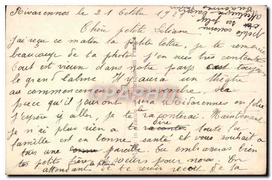 CPA Fantaisie Femme Homme Violon — Verso