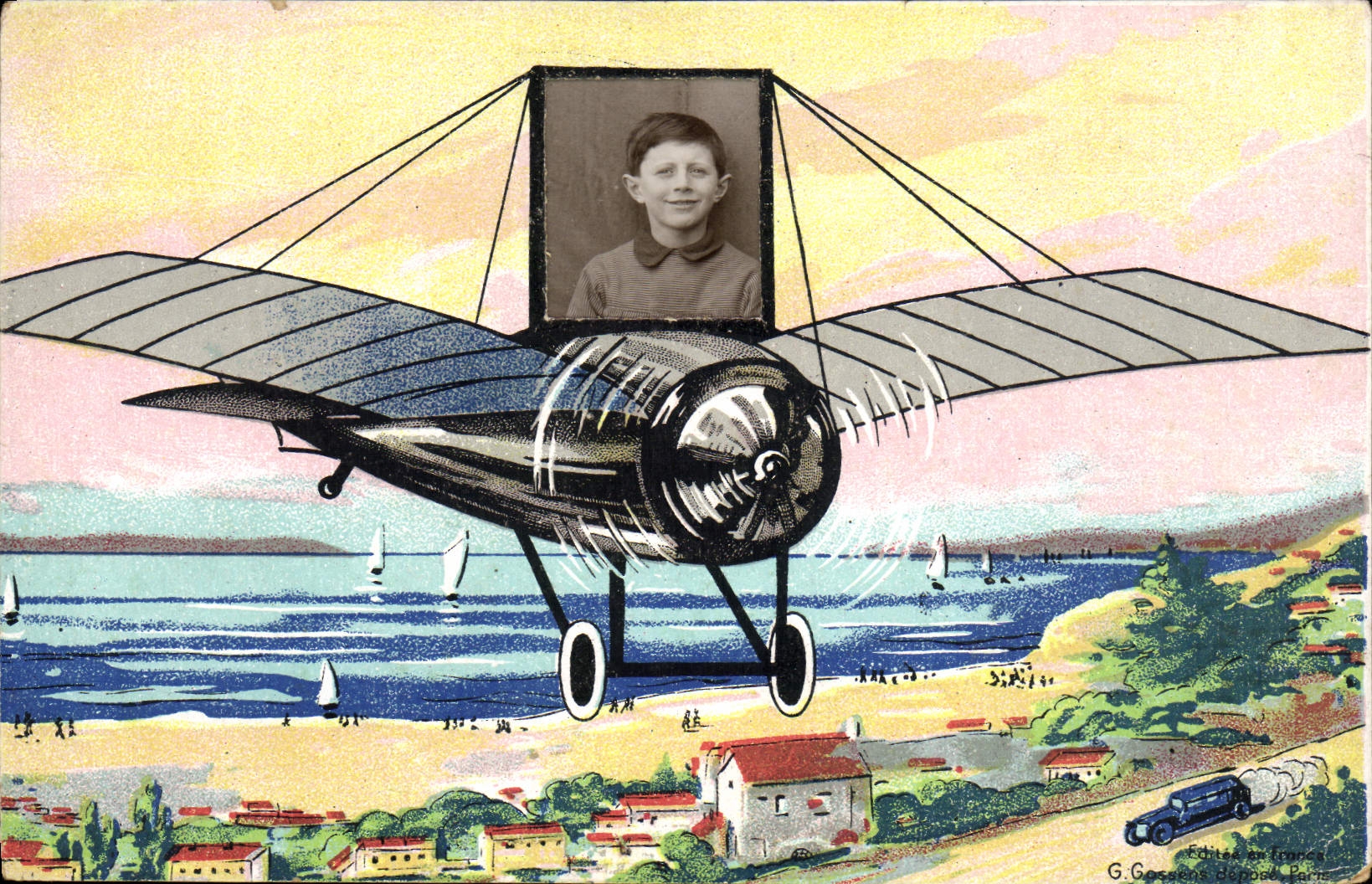 CPA Avion Enfant