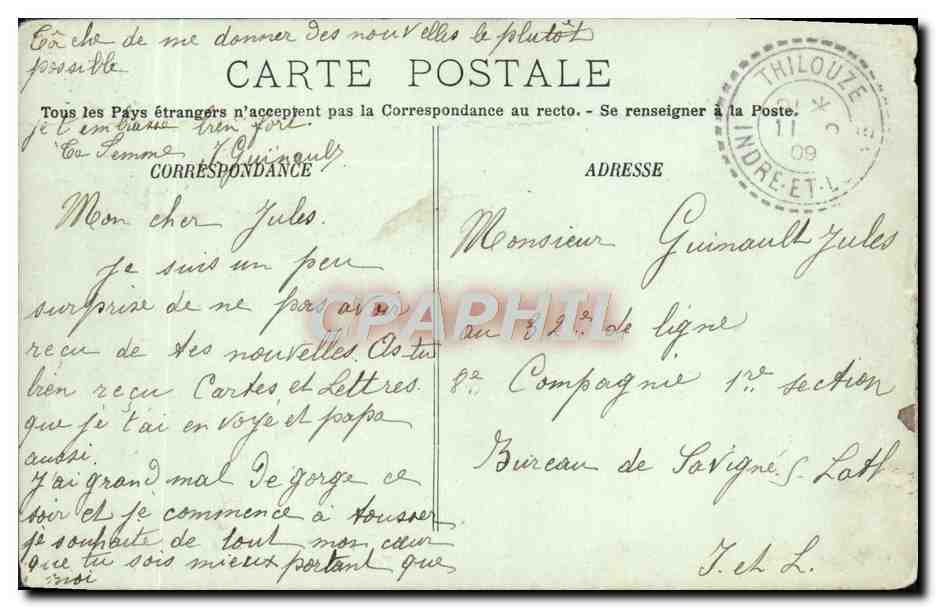 CPA Tours La Cathedrale Le Tombeau Des Enfants De Charles VIII — Verso