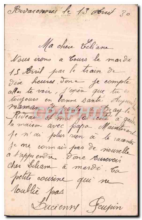 CPA Fantaisie Femme — Verso