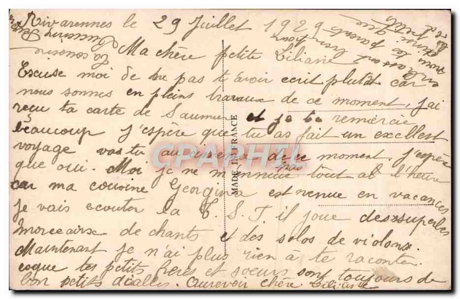 CPA Fantaisie Femme — Back