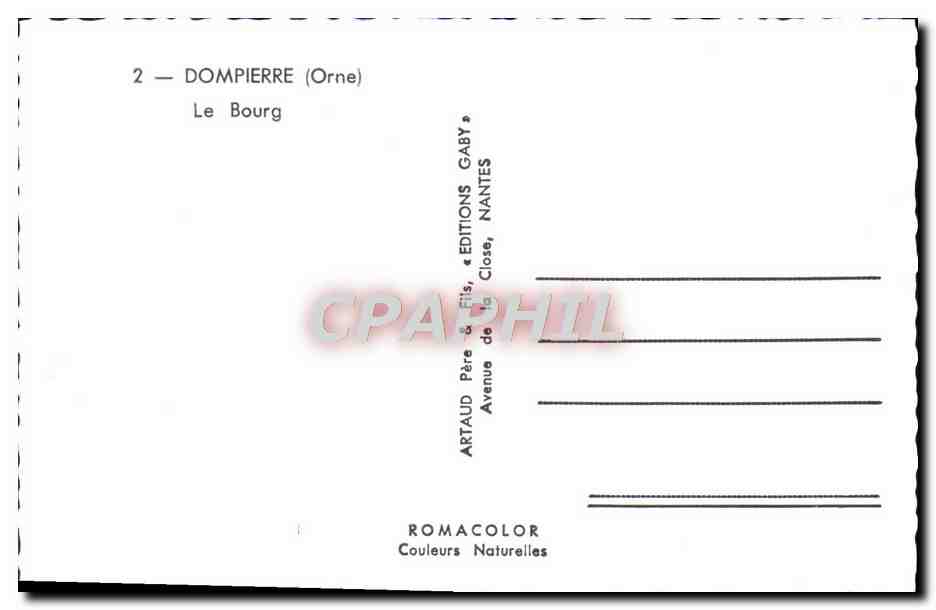 CPM Dompierre Le Bourg — Rückseite