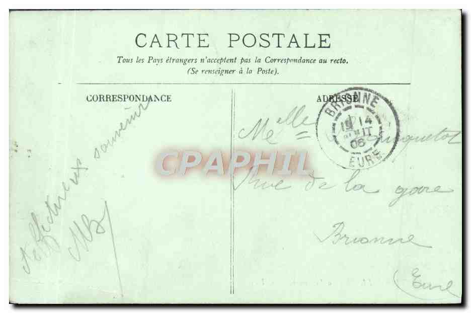 CPA Trouville La Poissonnerie Bateau Cheval — Rückseite