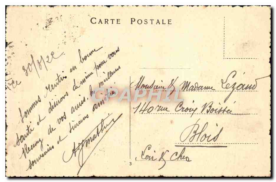 CPA Paris L'Avenue Des Champes Elysees Automobile — Rückseite