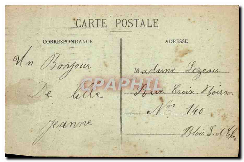 CPA Lille L'Universite  — Rückseite