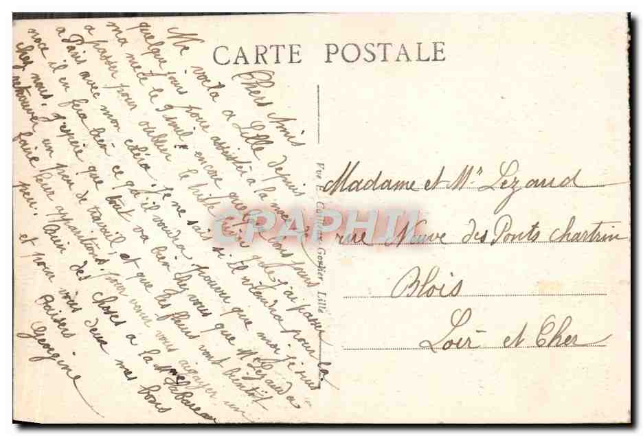 CPA Lille Monument Aux Fusilles Militaria — Rückseite
