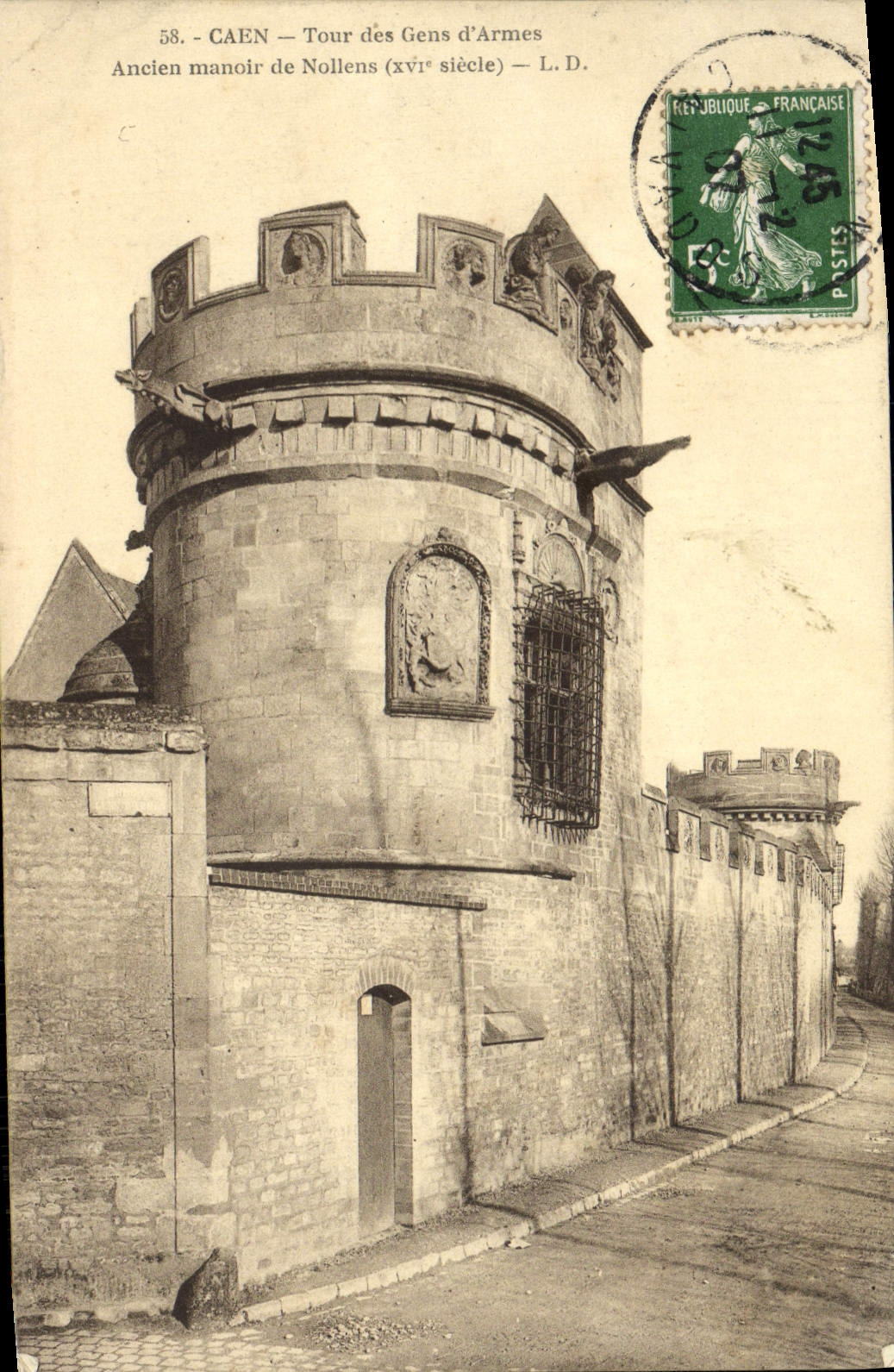 CPA Caen Tour Des Gens D'Armes Ancien Manoir De Nollens