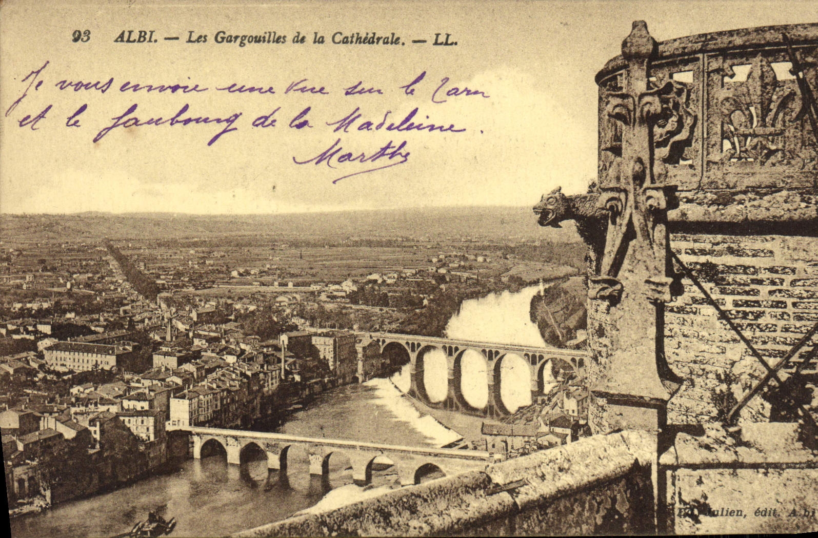 Albi — Les Gargouilles de la Cathédrale — LL. — Éditeur : Lévy Julien, n° 93