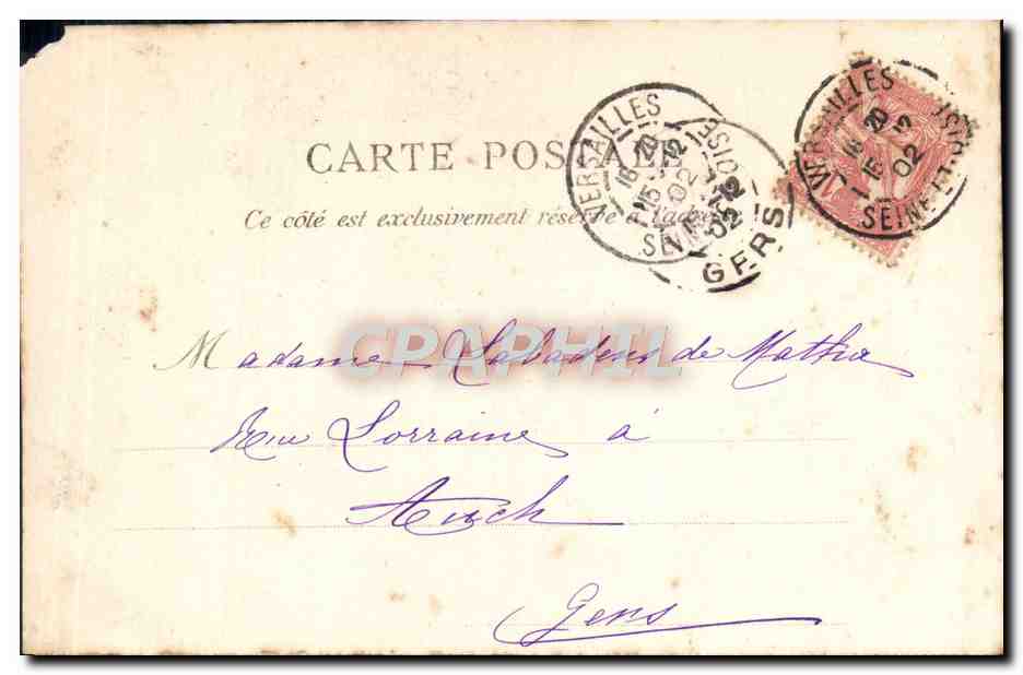 CPA Versailles Parc Du Petit Trianon Le Presbytere — Rückseite