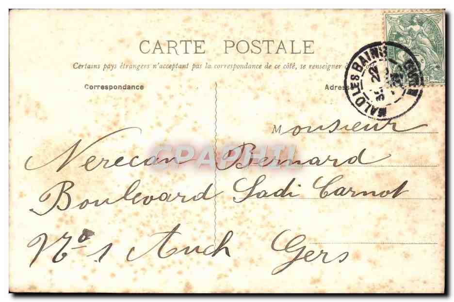 Vintage Postcard Malo Les Bains A Group of Swimmers — Back