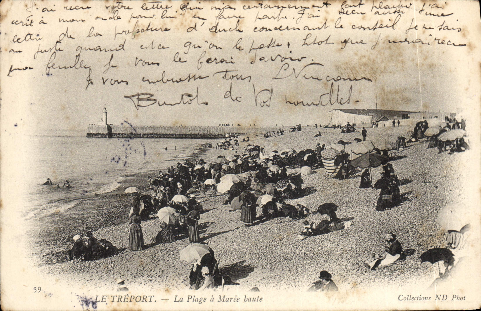 CPA Le Treport La Plage a Maree Haute