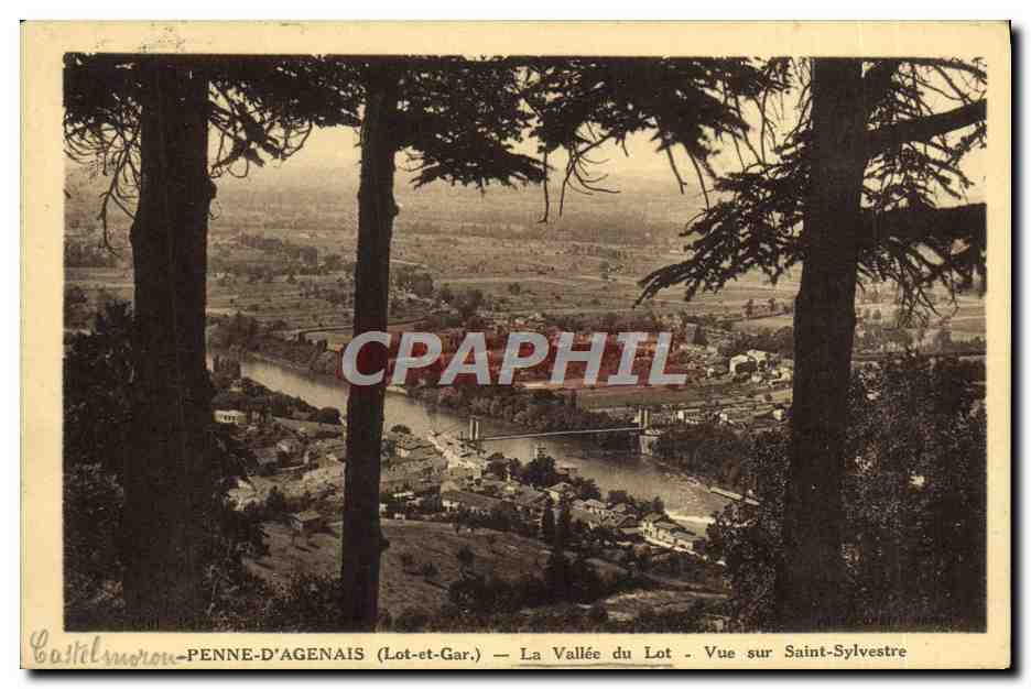 Saint-Sylvestre (Lot-et-Garonne) — Vue sur la vallée du Lot — éditée par C. P. A. (Lot-et-Garonne)