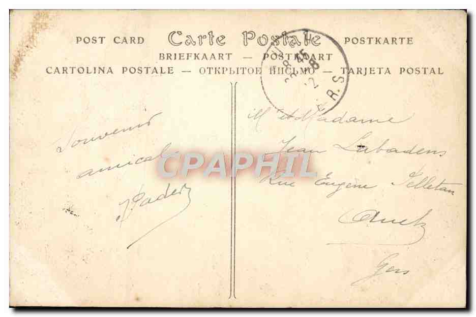 CPA Etretat La Porte d'Aval et L'Aiguille — Verso