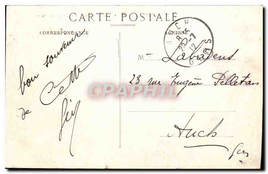 CPA Cette Kursaal Cettois Vue Generale de la Reine des Plages — Rückseite