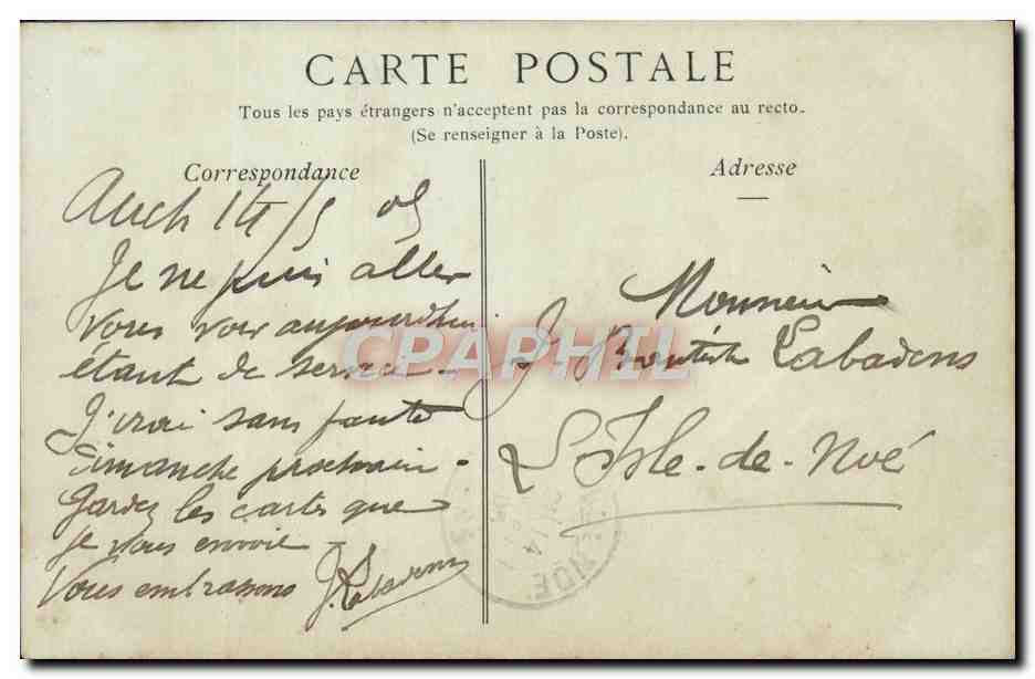 CPA Toulouse Colonne de la Bataille du 10 avril 1814 — Verso
