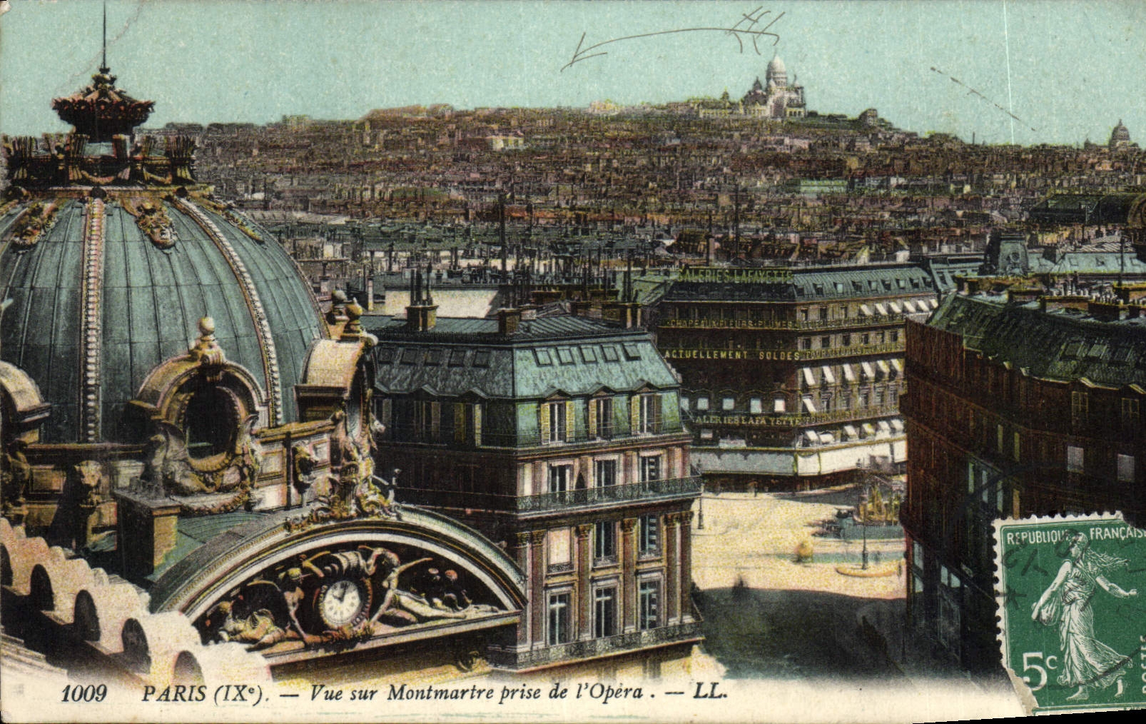 CPA Paris Vue Sur Montmartre Prise de L'Opera