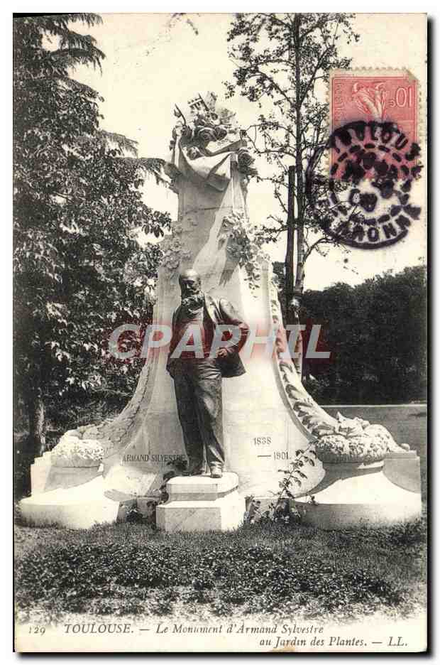 Toulouse — Le Monument d'Armand Sylvestre au Jardin des Plantes — LL.