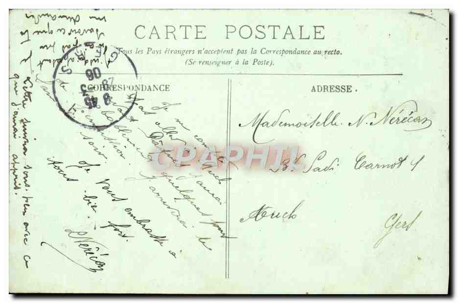 Toulouse — Le Monument d'Armand Sylvestre au Jardin des Plantes — LL. — Verso