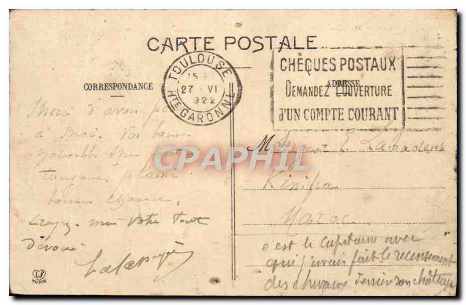 Château de Maragon — Ramonville-St-Agne, par Toulouse — Phototypie Labouche Frères, Toulouse — Verso