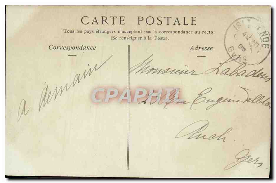 CPA Toulouse Rue Alsace Lorraine le Musee — Verso