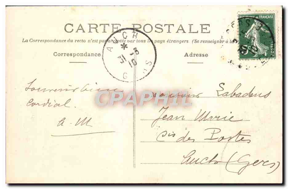 CPA Angers Quarlier d'Espagne Caserne du 23eme Dragons Cuirassiers Militaria  — Rückseite