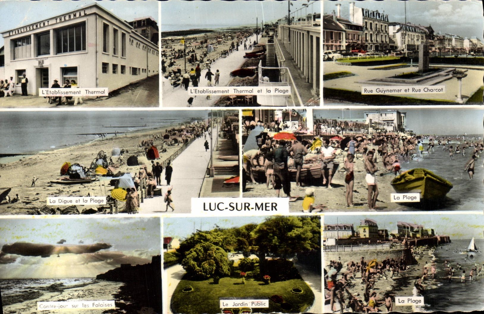CPM Luc sur Mer Etablissement thermal Rue Guynemer et Rue Charcot La plage 