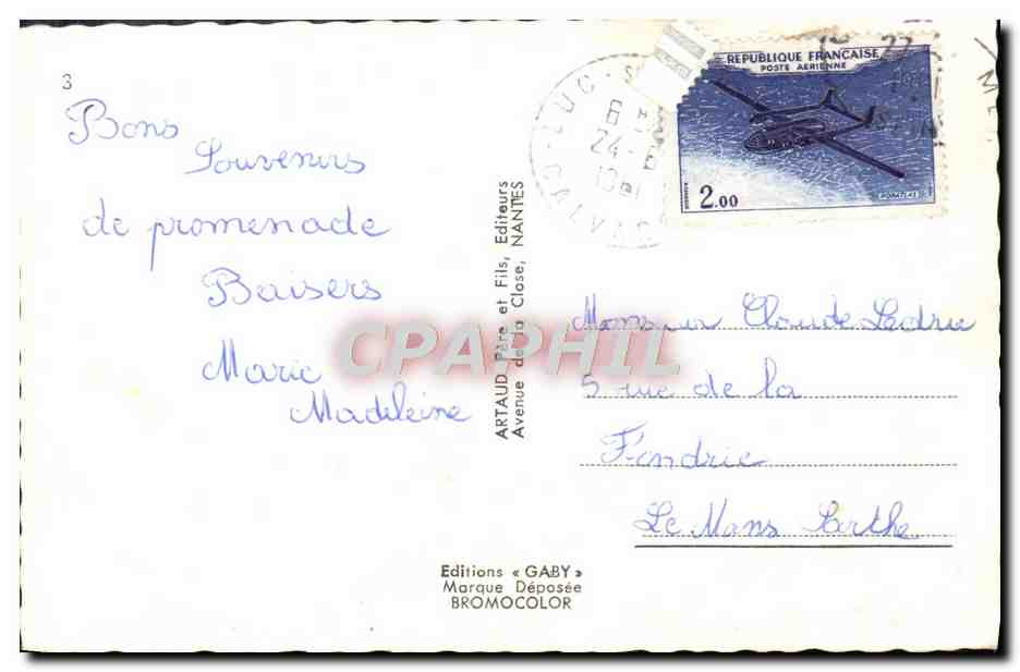 CPM Luc sur Mer Etablissement thermal Rue Guynemer et Rue Charcot La plage  — Verso