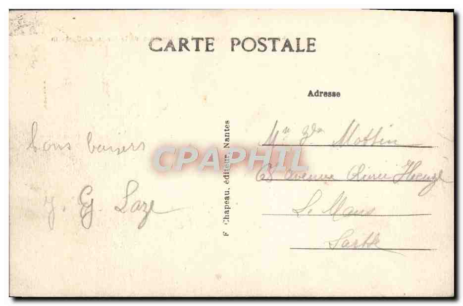 CPA Le Croisic Un Coin de la Plage de Port — Rückseite