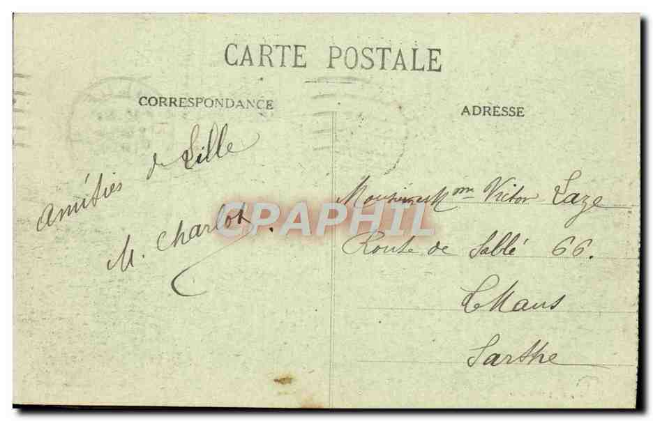 CPA Lille La Gare — Rückseite