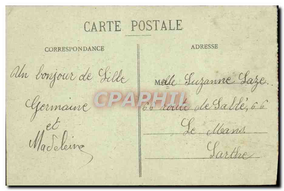 CPA Lille Le Monument Testelin deteriore par les Allemands  — Rückseite