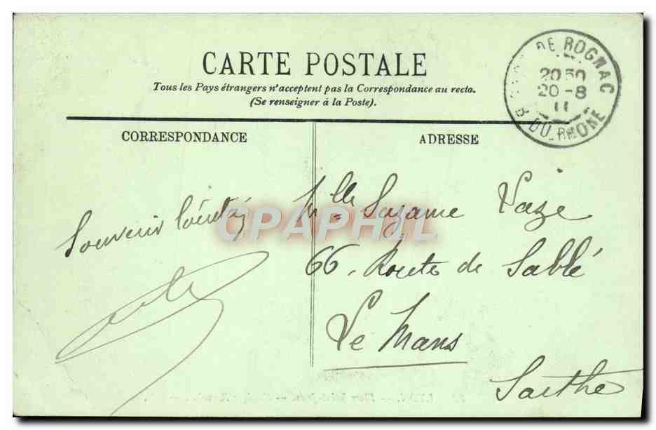 CPA Lyon Place Saint Jean Vestiges Romains — Verso