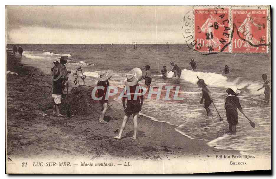 CPA Luc Sur Mer Maree Montante