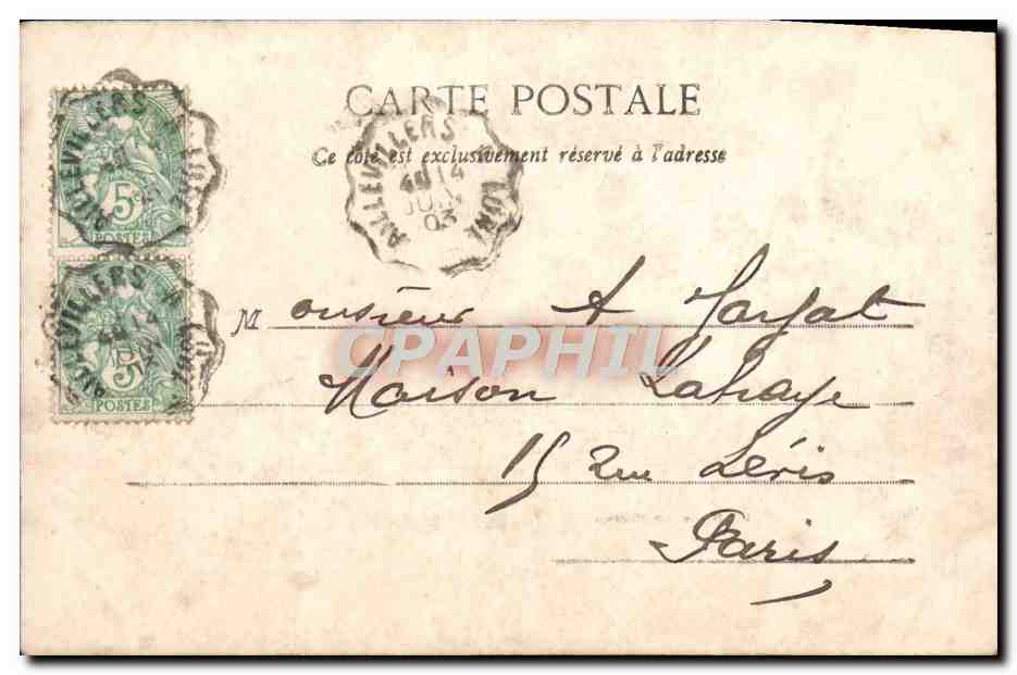 LUXEUIL — Le Nouveau Casino — Imp. Ad. Wock (Déposé) N° 253 — Rückseite