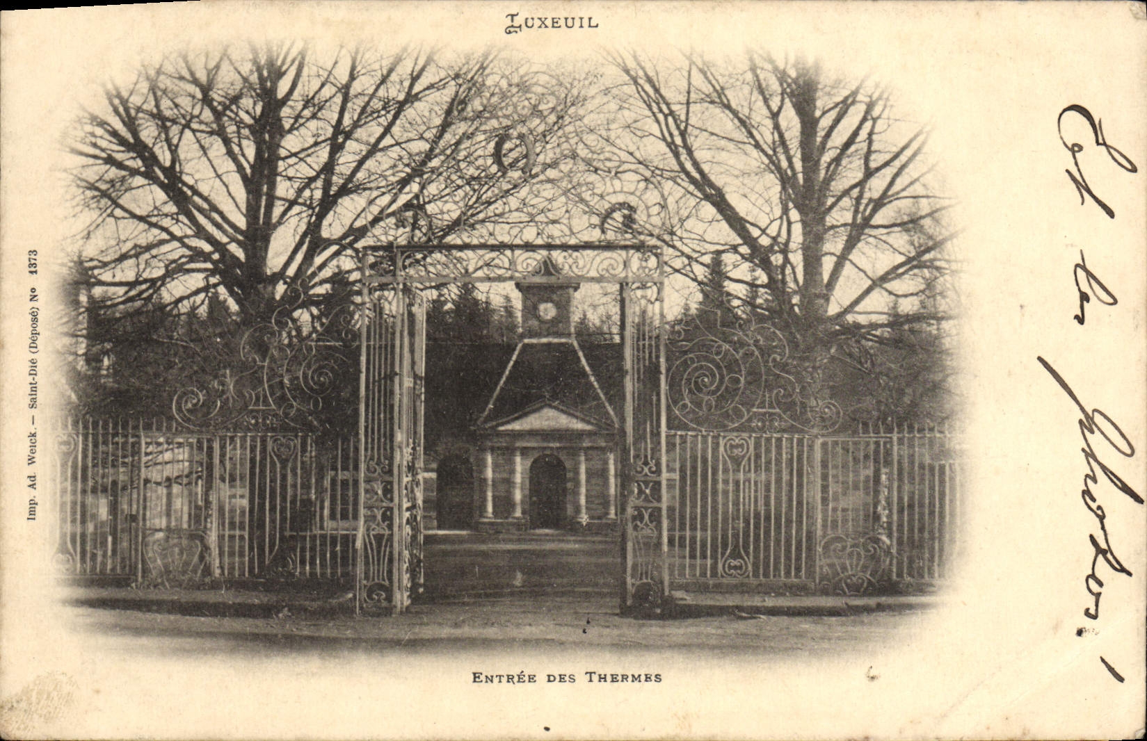 Luceuil — Entrée des Thermes — Imp. Ad Weick, Saint-Jué (Déposé) N° 1573